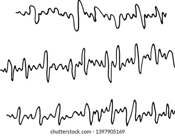 Rythum of life line vector image. Handwritting design.