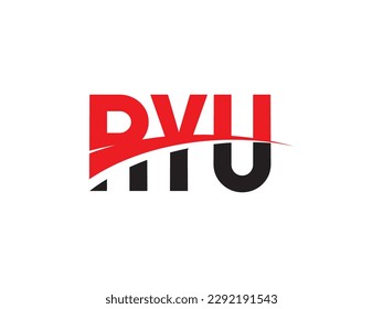 RYU Letter Initial Logo Design Vector Illustration