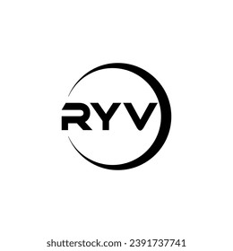 RYV Letter Logo Design, Inspiration for a Unique Identity. Modern Elegance and Creative Design. Watermark Your Success with the Striking this Logo.