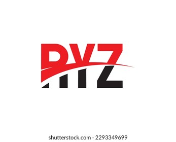 Letra RYZ Ilustración del vector de diseño del logotipo inicial