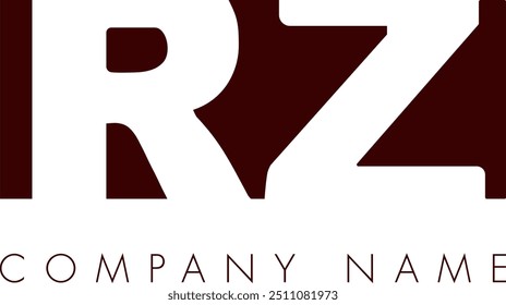RZ creative modern abstract letter logo vector design. It will be suitable for your company and brand identity.