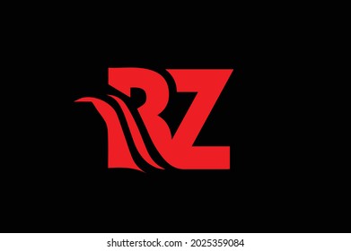 RZ elegant logo with initials for company -vector