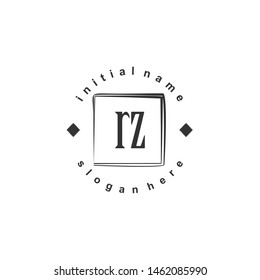 RZ Initial beauty monogram logo vector