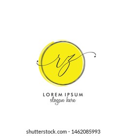 RZ Initial beauty monogram logo vector