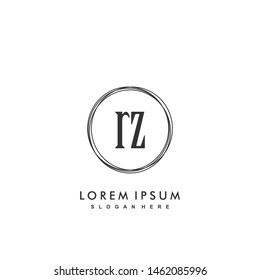 RZ Initial beauty monogram logo vector