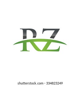 RZ initial company green swoosh logo
