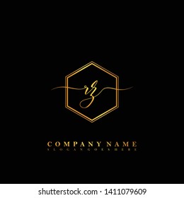 RZ Initial luxury handwriting logo vector