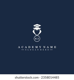 RZ Initials Academy Logo Vector Art Icons and Graphics