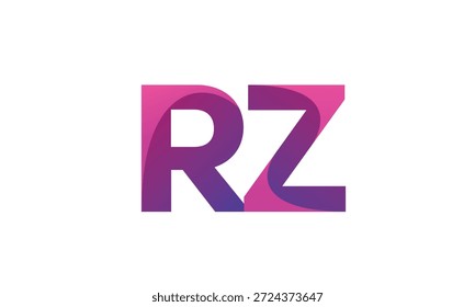 RZ Letter Gradient Monogram Logo for Modern Business Branding