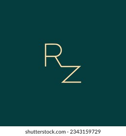 RZ Letter Logo Design vector image