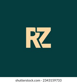 RZ Letter Logo Design vector image