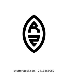 RZ line geometric monogram with high quality professional design that will print well