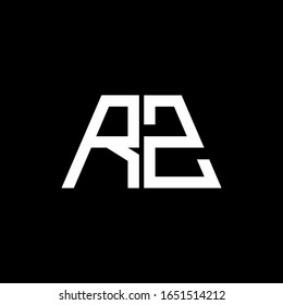 RZ logo abstract monogram isolated on black background