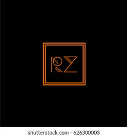 rz logo letter initial, Abstract Polygonal Background Logo, design for Corporate Business Identity,flat icon, Alphabet letter