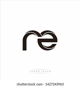 rz r z Initial Letter Split Lowercase Modern Monogram linked outline rounded logo