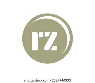 RZ sport emblem or team logotype. Ball logo with a combination of Initial letter R and Z for balls shop, sports company, training, club badge. Vector illustration.