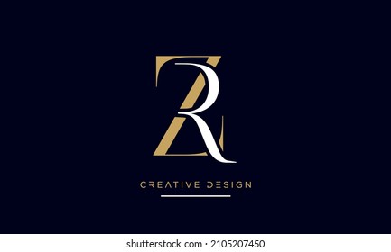 RZ or ZR Alphabet Letters Abstract Icon Logo	
