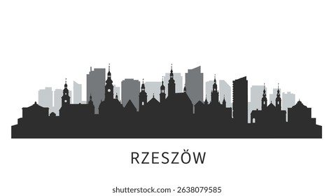 Rzeszow Skyline Poland Cityscape Silhouette.