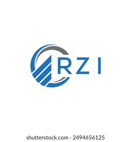 RZI Flat accounting logo design on white background. RZI creative initials Growth graph letter logo concept.RZI business finance logo design.	
