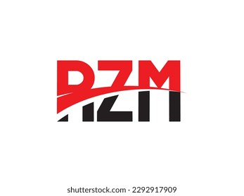 Letra RZM Ilustración del vector de diseño del logotipo inicial