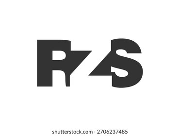 RZS logo design. Initial letter R Z S bold font style for tech startups, consulting, corporate branding. Creative company name, headlines typography identity, trendy logotype. Vector illustration.