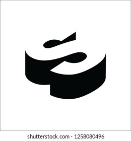 S 3D Letter