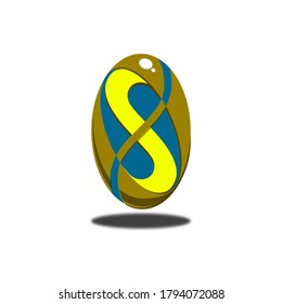 s 8 easter egg logo with shadow 