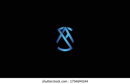 S, A, SA, AS Letter Logo Template Vektor-Icon-Darstellung Design. 
