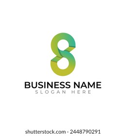 S abstract gradient vector colorful typography letter logo design
