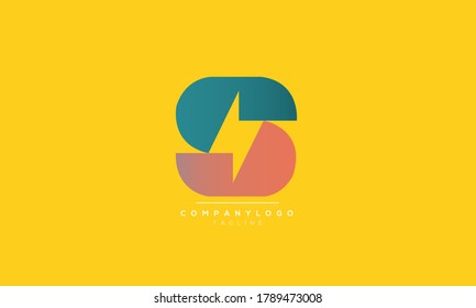 S abstract initials monogram letter text alphabet logo design