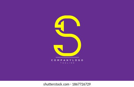 S abstract initials monogram letter text symbol alphabet logo design