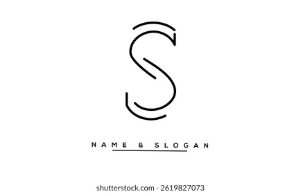 Monograma de logotipo de letras Abstractas S