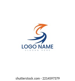 Diseño de ilustración vectorial de logotipo abstracto de S