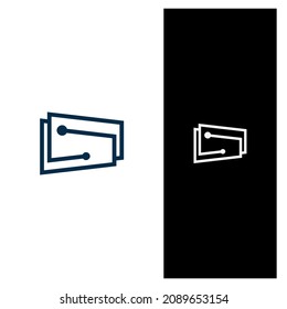Icono de logotipo de tecnología abstracta de S