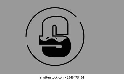 S  abstract vector logo monogram template