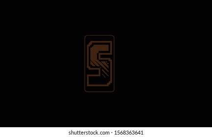 S abstract vector logo monogram template