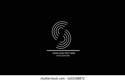 S abstract vector logo monogram template