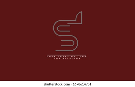 S abstract vector logo monogram template