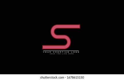 S abstract vector logo monogram template