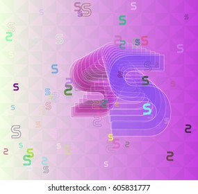 S Alphabet art texture