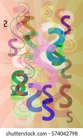 S Alphabet art vector