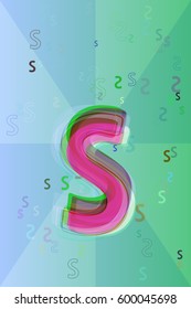 S Alphabet background art