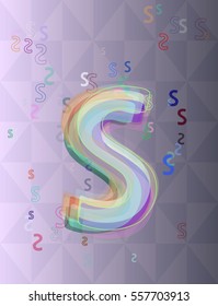 S Alphabet background template