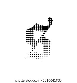 s alphabet halftone dotted effect logo icon vector illustration eps