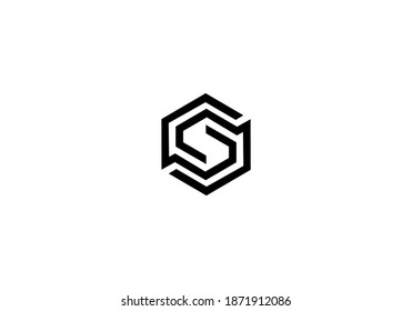Diseño vectorial del logotipo del alfabeto S
