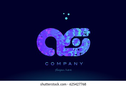 as a s alphabet pink blue bubble circle dots creative letter company logo vector icon design template