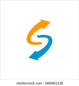 S-Pfeil-Logo-Design, Vektorsymbol