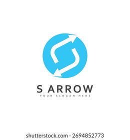 ícone de logotipo de seta s. ilustração de vetor