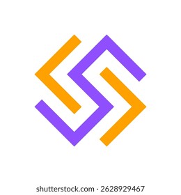 Seta S design de logotipo mínimo moderno