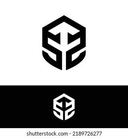 S S with Arrow shield concept logo design